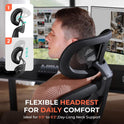 CAPOT Ergonomic Mesh Office Chair, Adjustable Lumbar High Back Desk Chair 400lbs, 4D Flip-up Arms, 3 Tilt Backrest, 3D Headrest, PU Wheels, Swivel Rolling Computer Chair for Long Desk Work - Black