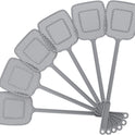 MR.SIGA Heavy Duty Long Handle Fly Swatter, Gray, 6 Pack