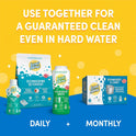 Lemi Shine Natural Dish Detergent Booster - Hard Water Stain Remover - Multi-Use Citric Acid Cleaner - 24 oz (2 Pack)