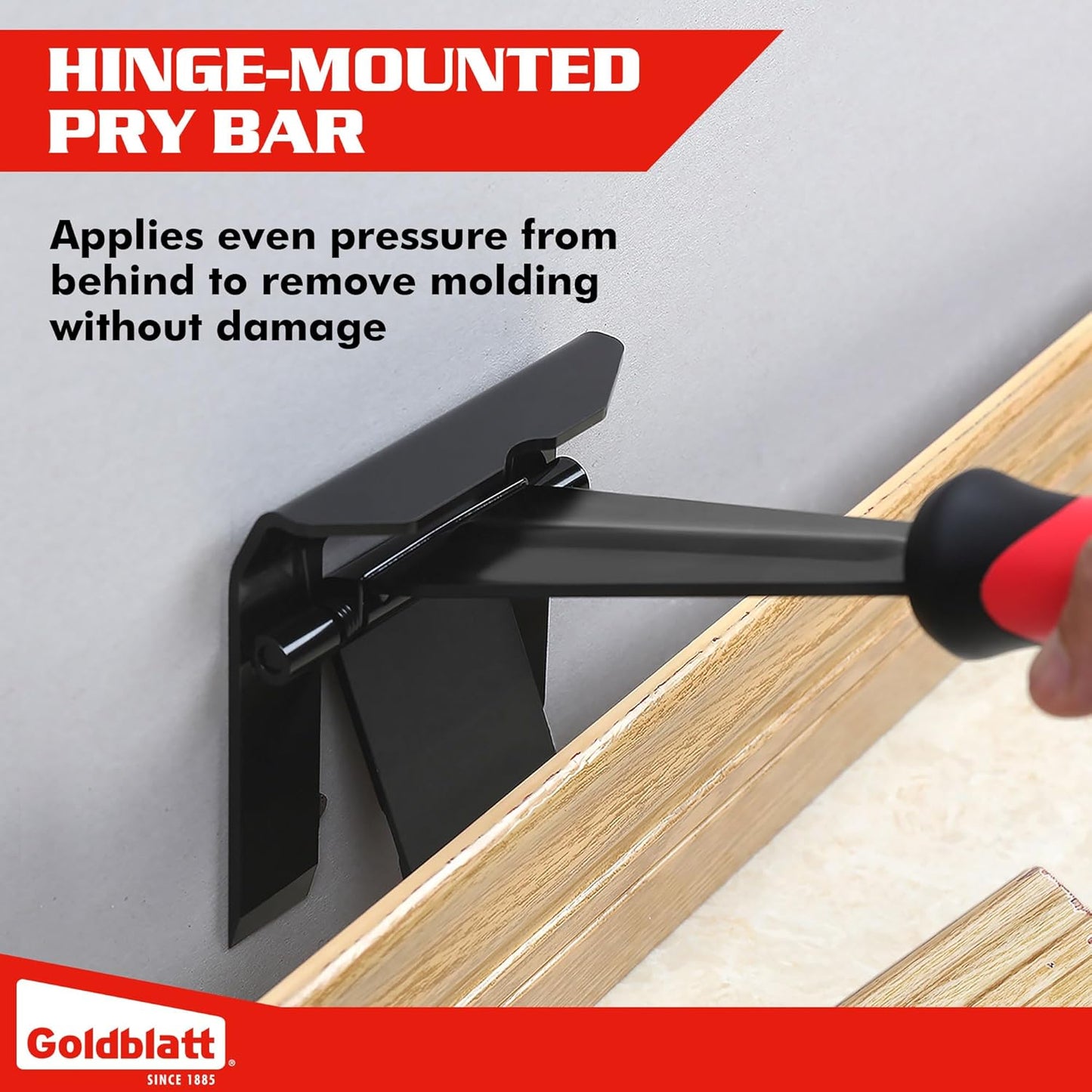 Goldblatt Trim Puller, 4-Inch Tile Removal Multi-Tool for Commercial Work & Home Improvement, Baseboard, Molding, Siding and Floor Removal, Remodeling