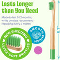 Kids Bamboo Toothbrushes 6 Pack - BPA Free Soft Bristles Toothbrushes for Kids - Children Toothbrush Set