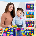 Exorany Busy Board Montessori Toys for Toddler Boy Birthday Gifts, Busy Book Sensory Learning Toys for Toddlers, Toddler Boy Airplane Car Travel Toy Educational Activities