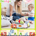 11 Pcs Magnetic Train Set Montessori Toys for Toddlers Boys Girls, Wooden Animals Preschool Learning Activities Educational Sensory Toys Stocking Stuffers Birthday Gifts