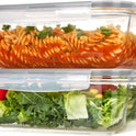Vtopmart 2Pack 1860ml/63oz Large Glass Storage Containers with Lids, Meal Prep Food Container Set with Snap Airtight Lid for Baking, Microwave, Oven, Leak Proof, for Freezer, Dishwasher, Grey