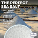 Sea Salt Superstore Coarse Sea Salt for Grinder Refill, Coarse Grain Kosher, Non-Iodized Unrefined Baja Salt for Cooking, Mineral-Rich, 14 oz Bag