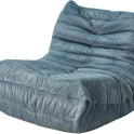 Bean Bag Chairs for Adults Giant Bean Bag Chair Memory Foam BeanBag Chair Bean Bag Sofa with Filler Faux Fur Fireside Beanbags Lazy Sofa for Living Room Bedroom Office (Bluegrey Plush, Single)