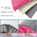 Smiry Luxury Chenille Bathroom Rugs 30x20, Extra Soft and Absorbent Shaggy Bath Mat, Machine Washable, Non-Slip Plush Carpet Runner for Tub, Shower, and Floor, Home Decor Accessories, Hot Pink