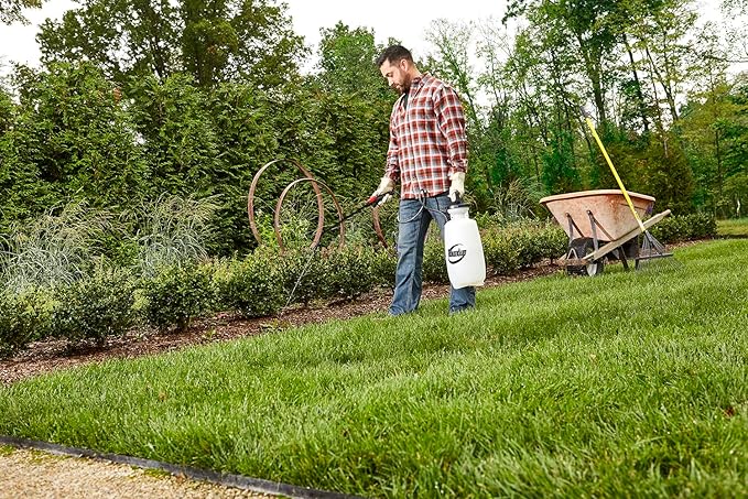 Roundup 190260 2-Gallon Lawn and Garden Sprayer for Controlling Insects and Weeds or Cleaning Decks and Siding - Cart Shape