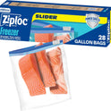 Ziploc Gallon Food Storage Freezer Slider Bags, Durable, 28 Count (Packaging May Vary)