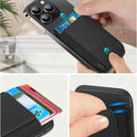 for MagSafe Wallet, Stronger Magnetic Wallet for iPhone 17/16/15/14/13/12 Series, 7 Cards Holder, Magnetic Phone Wallets, Vegan Leather Minimalist Slim RFID for iPhone Wallets, 1 Slot, Black & Black