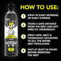 Raid Max Foaming Wasp & Hornet Killer, Fast Coverage Foam, Bug Killer Kills The Entire Nest, 16.5 oz