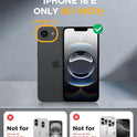 Miracase Magnetic for iPhone 16e Case Full-Body Phone with Built-in Glass Screen Protector, [Compatible with MagSafe] Military Drop Proof 16 E Cover Bumper 6.1 inch, Black
