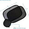 Enovoe Car Window Shades for Baby (4 Pack) - 21"x14" - Sun Shade Blocker, Cling - Glare Shield and UV Rays Protection for Your Child - Side Windows Screens for SUV- Mesh Window Shades for Car Baby