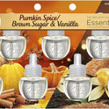 Air Wick Plug in Scented Oil Refill, 7ct, Pumpkin + Brown Sugar Mixed Pack, Fall Scent, Essential Oils, Air Freshener
