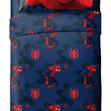 Jay Franco Kids Sheet Set with Fitted, Flat Sheets & Pillow Cover - Ultra-Soft Bedding with Pillowcase for Room Decor, Blue - Spiderman, 3 Piece Twin