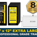 MaxGuard Extra Large Cricket Traps (8 Traps) | Non-Toxic Extra Sticky Glue Board Pre-Baited Cricket Attractant Trap & Kill House Crickets, Insects, Spiders, Bugs