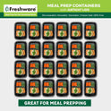 Freshware Meal Prep Containers [50 Pack] 1 Compartment Food Storage Containers with Lids, Bento Box, BPA Free, Stackable, Microwave/Dishwasher/Freezer Safe (16 oz)