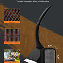 MEKER Grill Brush Bristle Free, Grill Cleaner Brush with 5 BBQ Replacement Head for Cast Iron, Stainless Steel Grates, Safe Grill Scraper Outdoor BBQ Grill, Black