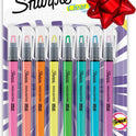 Sharpie Clear View Highlighter Sticks, Chisel Tip, Assorted Fluorescent, 8 Count - School, Home, and Office Use, Teacher Supplies