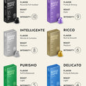 ROSSO CAFFÈ 120 Espresso Coffee Pods for Nespresso Original Machines, Premium Capsules, Variety Value Pack 6 Flavors, Rich Breakfast to Intense Roasts