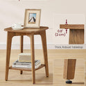 VASAGLE MAEZO Collection - Side Table, 2-Tier Small Square End Table, Nightstand with Tapered Legs, Curved Transitions, for Small Spaces, Living Room, Bedroom, Honey Brown ULET236K01