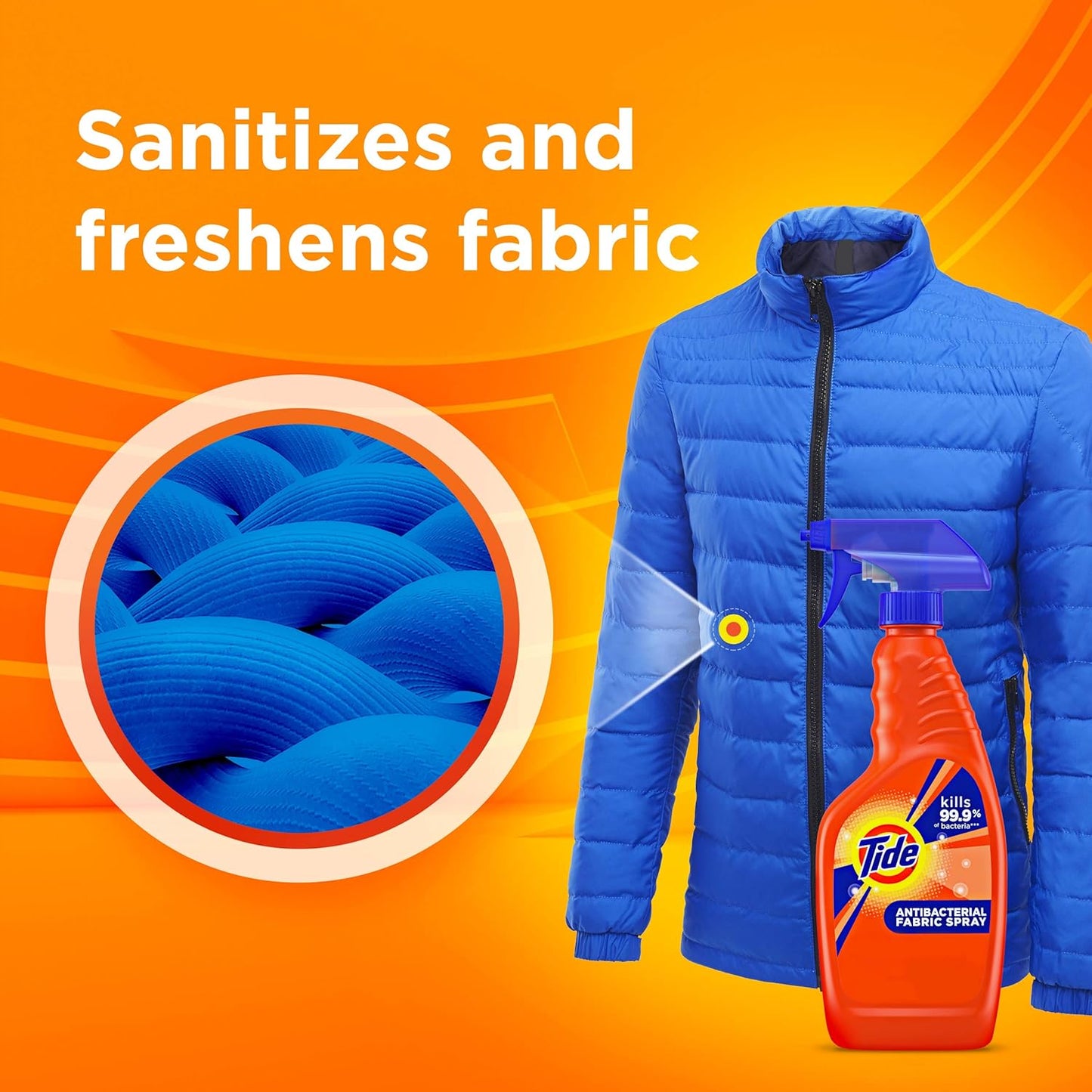 Tide Antibacterial Fabric Spray, 2 Count, 22 Fl oz Each