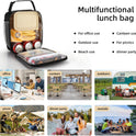 Lunch box Lunch bag for men women Insulated Lunchbox Lunch bags for Work Picnic Travel (Black)