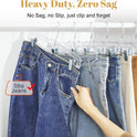 HOUSE DAY 12-Pack 14" Clear Plastic Skirt Hangers with Clips & Swivel Hook - Cart Shape