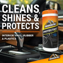 Armor All Protectant, Glass and Cleaning Wipes, Wipes for Car Interior and Car Exterior, 30 Count Each (Pack of 3)