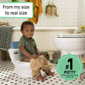 Summer Infant by Ingenuity My Size Potty Pro in White, Toddler Potty Training Toilet, Lifelike Flushing Sound, for Ages 18 Months+, Up to 50 Pounds