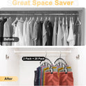Legging Organizer for Closet, Metal Yoga Pants Hangers 2 Pack w/10 Clips Holds 20 Leggings, Space Saving Hanging Closet Organizer w/Rubber Coated Closet Organizers and Storage, Black