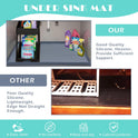 URMONA Waterproof Silicone Under Sink Mat 31'' x 22'' Shelf Liner for Kitchen and Bathroom, Cabinet and Counter Protector, Storage and Organizers, Litter Mat, Pet Cat Puppy Essentials(Dark Grey)