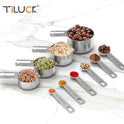 TILUCK Stainless Steel Measuring Cups & Spoons Set, Cups and Spoons,Kitchen Gadgets for Cooking & Baking (10)