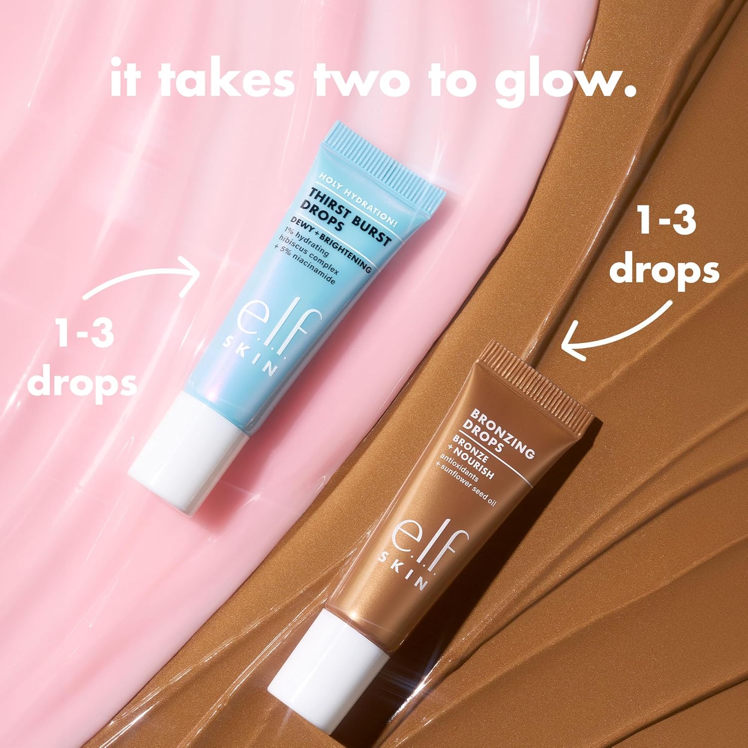 e.l.f. SKIN The Hottest Drops Duo, Holy Hydration! - Cart Shape