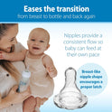 Dr. Brown's Natural Flow Anti-Colic Options + Narrow Bottle to Sippy Gift Set with Soft Silicone Sippy Spout, Removable Silicone Handles, Travel Cap and Bottle Brush