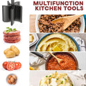 Meat Chopper, Hamburger Grinder, Premium Heat Resistant Smasher for Ground Beef, Burger Grinder Nylon Potato Mix Tool, Meat & Poultry Tenderizers-Black