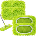 Reusable Dry Sweeping Cloths Microfiber Wet Mop Pads Compatible with Swiffer Sweeper Mop Replacement Sweeping Mopping pad Refills for Hardwood Surface Floor Cleaning (4PCS)