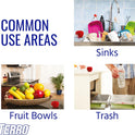 Terro Fruit Fly Traps for Indoors (4 Pack) + 180 Days of Lure Supply