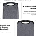 Cutting Boards for Kitchen, Large-Small Cutting Board Set of 3, Dishwasher Safe, Juice Groove, Easy Grip Handle, Non-Slip Rubber Cutting Board