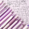 Four Candies Lavender Series Gel Pens, Black & Purple Ink Writing Pens with 0.5 mm Smooth Fine Point, School Office Stationery Supplies Desk Accessories Stocking Stuffers Gifts for Women, Set of 12