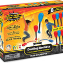 Stomp Rocket Original Dueling Rocket Launcher for Kids, 8 Rockets - Fun Backyard & Outdoor Kids Toys Gifts for Boys & Girls -Toy Foam Blaster Set Soars 200ft - Multi-Player Launcher Stand