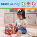 Melissa & Doug Take-Along Wooden Toy Barn, 11-Pc Portable Toddler Playset with Farm Animals & Pop-Up Roof, Preschool Learning Toys for Girls & Boys 2+