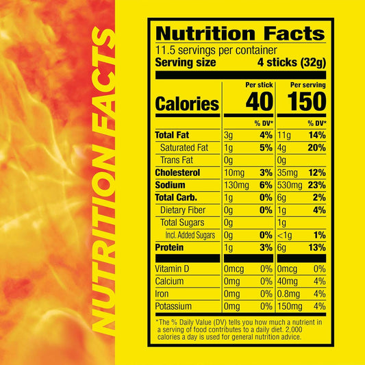 Slim Jim Smoked Meat Sticks, Original Flavor, 6g Protein Per Serving, Snack Size, 0.28 oz. (46 Count)