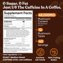 Venture Pal 48000mg Mushroom Coffee with 12 Adaptogenic Mushrooms, Lion's Mane, Cordyceps, Turkey tail, Reishi, Ashwagandha & Probiotics, Instant Coffee for Focus, Digestion & Immunity, 40 Servings