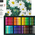 Artecho Oil Pastels Set of 48 Colors, Soft Oil Pastels for Art Painting, Drawing, Blending, Art Supplies for Artists, Beginners, Students, Teachers (10 x 70 mm)