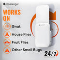 Mosalogic Fruit Fly Traps for Indoors Gnat Trap for House Indoor-600 Sqft Protection Area UV Fly Insect Trapper for Fruit Flies，Gnat，Mosquito，and Other Flying Insect Plug in Bug Killer White
