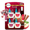 Febreze Odor-Fighting Fade Defy PLUG Air Freshener Baked Cinnamon Apple, Cranberry Crumble, .87 fl. oz. Oil Refill, 2 of Each
