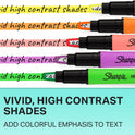 Sharpie Clear View Highlighter Sticks, Chisel Tip, Assorted Fluorescent, 8 Count - School, Home, and Office Use, Teacher Supplies