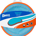 Chuckit! Paraflight Flying Disc Dog Toy - Water Floating Flyer - Durable Nylon Construction with Soft Rubber Edges - For Medium and Large Dogs - Size Large - 9.75" L x 9.75" W - Pack of 1