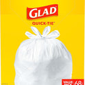 Glad Tall Kitchen Trash Bags 13 Gallon, Unscented Garbage Bags, Quick-Tie, 68 Count